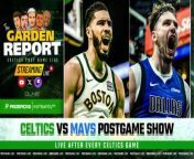 The Garden Report goes live following the Celtics game vs the Mavericks. Catch the Celtics Postgame Show featuring Bobby Manning, Josue Pavon, Jimmy Toscano, A. Sherrod Blakely and John Zannis as they offer insights and analysis from Boston&#39;s game vs Dallas.&#60;br/&#62;&#60;br/&#62;This episode of the Garden Report is brought to you by:&#60;br/&#62;&#60;br/&#62;Get in on the excitement with PrizePicks, America’s No. 1 Fantasy Sports App, where you can turn your hoops knowledge into serious cash. Download the app today and use code CLNS for a first deposit match up to &#36;100! Pick more. Pick less. It’s that Easy! &#60;br/&#62;&#60;br/&#62;Nutrafol Men! Take the first step to visibly thicker, healthier hair. For a limited time, Nutrafol is offering our listeners ten dollars off your first month’s subscription and free shipping when you go to Nutrafol.com/MEN and enter the promo code GARDEN!&#60;br/&#62;&#60;br/&#62;Football season may be over, but the action on the floor is heating up. Whether it’s Tournament Season or the fight for playoff homecourt, there’s no shortage of high stakes basketball moments this time of year. Quick withdrawals, easy gameplay and an enormous selection of players and stat types are what make PrizePicks the #1 daily fantasy sports app!&#60;br/&#62;&#60;br/&#62;#Celtics #NBA #GardenReport #CLNS