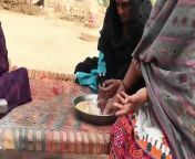 Village women morning routine work