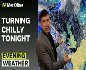 Quieter and chillier this evening and overnight. Showery outbreaks will linger in a few places but for most it will be a dry night with clear skies due to a ridge of high pressure. Patches of frost and mist/fog possible in some places. – This is the Met Office UK Weather forecast for the evening of 15/03/24. Bringing you today’s weather forecast is Alex Burkill.