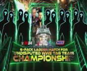 WWE Wrestlemania XL - Six-Pack Tag Team Ladder Match Official Match Card V1 (2180p 4K) from wwe wwx