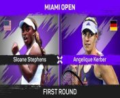 Sloane Stephens beat Angelique Kerber to celebrate her 31st birthday at the Miami Open