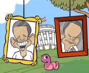 Join Fuzzy the Conciliation Caterpillar in investigating Obama&#39;s record. At least one Obama is always right! Dig deeper into his record on gay marriage, terrorism, civil liberties and more! A political animation by Mark Fiore.