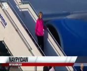Secretary of State Hillary Rodham Clinton has arrived in Myanmar on a historic visit to the long-isolated Southeast Asian nation to test the new government&#39;s commitment to reform, including severing military and nuclear ties with North Korea.
