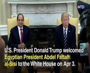 U.S. President Donald Trump welcomed Egyptian President Abdel Fattah al-Sisi to the White House on Monday (April 3).