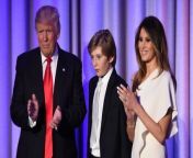 Melania Trump made sure her son Barron was raised to be 'kind, polite, empathetic and intelligent' from sexy brunette made a surprise for her boyfriend