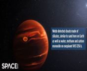 The James Webb Space Telescope has detected clouds made of silicates, similar to sand here on Earth, as well as water, methane and carbon monoxide on exoplanet VHS 1256 b. The exoplanet is more massive than Jupiter, is about 40 light-years from Earth and orbits a pair of stars.&#60;br/&#62;&#60;br/&#62;Credit: Space.com &#124; Artist impression/animations/data courtesy:&#60;br/&#62;NASA, ESA, CSA, J. Olmsted (STScI) / Exoplanets NASA&#124; edited by Steve Spaleta&#60;br/&#62;Music: Migratory Birds by Curved Mirror / courtesy of Epidemic Sound