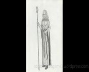A pencil sketch, of a mage. Drawn by Scott Snider. Uploaded 04-15-2024.