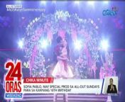 Power performance ang hatid ng P-Pop Kings SB 19 sa Aurora Music Festival. Magical stage naman ang hinanda ng all-out sundays sa special birthday prod ni Debutant Sofia Pablo.&#60;br/&#62;&#60;br/&#62;&#60;br/&#62;24 Oras Weekend is GMA Network’s flagship newscast, anchored by Ivan Mayrina and Pia Arcangel. It airs on GMA-7, Saturdays and Sundays at 5:30 PM (PHL Time). For more videos from 24 Oras Weekend, visit http://www.gmanews.tv/24orasweekend.&#60;br/&#62;&#60;br/&#62;#GMAIntegratedNews #KapusoStream&#60;br/&#62;&#60;br/&#62;Breaking news and stories from the Philippines and abroad:&#60;br/&#62;GMA Integrated News Portal: http://www.gmanews.tv&#60;br/&#62;Facebook: http://www.facebook.com/gmanews&#60;br/&#62;TikTok: https://www.tiktok.com/@gmanews&#60;br/&#62;Twitter: http://www.twitter.com/gmanews&#60;br/&#62;Instagram: http://www.instagram.com/gmanews&#60;br/&#62;&#60;br/&#62;GMA Network Kapuso programs on GMA Pinoy TV: https://gmapinoytv.com/subscribe