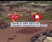 #Frenchand#Britishtroops swapped places in the ‘Changing of the Guard’ in #London and #Paris to mark the 120th anniversary of the Entente Cordiale.&#60;br/&#62;&#60;br/&#62;The series of agreements marked the end of almost a thousand years of intermittent conflict between the two colonial nations.&#60;br/&#62;&#60;br/&#62;British soldiers took part in celebrations at the Elysee Palace in #Paris and their French counterparts did the same at Buckingham Palace to commemorate the moment.&#60;br/&#62;&#60;br/&#62;In 1960 the UN declared colonial rule a violation of human rights.