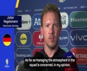 Germany head coach Julian Nagelsmann says he would prefer to keep the size of Euro 2024 squads to 23 players.
