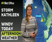 Very strong winds from Storm Kathleen, particularly in the western parts pushing northwards – This is the Met Office UK Weather forecast for the afternoon of 06/04/24. Bringing you today’s weather forecast is Ellie Glaisyer.