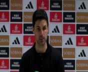Arsenal boss Mikel Arteta reacts to Arsenal are back at the top of the league after beating Luton 2-0. &#60;br/&#62;&#60;br/&#62;Emirates Stadium, London, UK