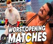 Not every show can start off hot and these are the ones that didn&#39;t. These are the 10 worst WrestleMania Opening Matches Ever.&#60;br/&#62;&#60;br/&#62;00:00 - Start&#60;br/&#62;01:03 - 10&#60;br/&#62;02:00 - 9&#60;br/&#62;03:00 - 8&#60;br/&#62;03:57 - 7&#60;br/&#62;04:54 - 6&#60;br/&#62;05:50 - 5&#60;br/&#62;06:51 - 4&#60;br/&#62;07:51 - 3&#60;br/&#62;08:57 - 2&#60;br/&#62;09:58 - 1&#60;br/&#62;&#60;br/&#62;SUBSCRIBE TO partsFUNknown: https://bit.ly/2J2Hl6q&#60;br/&#62;TWITTER: https://twitter.com/partsfunknown&#60;br/&#62;FACEBOOK: https://www.facebook.com/partsfunknown/&#60;br/&#62;Buy wrestling merchandise here: https://www.wrestleshop.com/&#60;br/&#62;Read more Feature content here on WrestleTalk.com: https://wrestletalk.com/features/