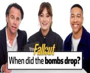 The cast of Amazon Prime Video&#39;s &#39;Fallout&#39; answer the most Googled questions from fans. Watch as Ella Purnell (Lucy), Walton Goggins (The Ghoul) and Aaron Clifton Moten (Maximus) answer questions like; What year did the bombs drop? Was Bethesda involved in the TV series? How does one become a ghoul in Fallout?Season one of FALLOUT releases April 11 on Prime Video.Director: Jackie PhillipsDirector of Photography: AJ YoungEditor: Louis LalireTalent: Walton Goggins, Aaron Moten, Ella PurnellCreative Producer: Justin WolfsonLine Producer: Joseph BuscemiAssociate Producer: Paul Guylas, Brandon WhiteProduction Manager: Peter BrunetteProduction Coordinator: Kevin BalashTalent Booker: Meredith Judkins, Paige GarbariniCamera Operator: Shay Eberle-GunstSound Mixer: Kara JohnsonProduction Assistant: Lauren Boucher, Mike KritzellPost Production Supervisor: Christian OlguinPost Production Coordinator: Doug LarsenSupervising Editor: Ian BryantAdditional Editor: Paul TaelAssistant Editor: Fynn Lithgow