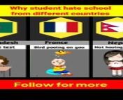 Why student hate school from different countries