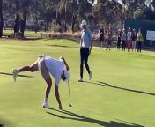 Lucas Herbert makes a birdie on the 18th to shoot 61 at Neangar Park Pro-Am from sex arab in park