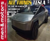 From the first prototype to the latest and greatest, Jim explores all that Tesla has to offer at the Petersen Automotive Museum.&#60;br/&#62;&#60;br/&#62;Tesla has come a long way since their first models and who knows where all this progression will take them in the future!&#60;br/&#62;&#60;br/&#62;------------------&#60;br/&#62;Enjoyed this video? Don&#39;t forget to LIKE and SHARE the video and get involved with our community by leaving a COMMENT below the video! &#60;br/&#62;&#60;br/&#62;Check out what else our channel has to offer and don&#39;t forget to SUBSCRIBE to Men &amp; Motors for more classic car and motorbike content! Why not? It is free after all!&#60;br/&#62;&#60;br/&#62;Our website: http://menandmotors.com/&#60;br/&#62;&#60;br/&#62;----- Social Media -----&#60;br/&#62;&#60;br/&#62;Facebook: https://www.facebook.com/menandmotors/&#60;br/&#62;Instagram: @menandmotorstv&#60;br/&#62;Twitter: @menandmotorstv&#60;br/&#62;&#60;br/&#62;If you have any questions, e-mail us at talk@menandmotors.com&#60;br/&#62;&#60;br/&#62;© Men and Motors - One Media iP 2023