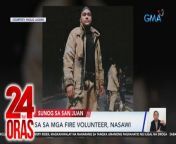 Kabayanihan sa gitna ng sakuna. Ganyan ang pagsaludong ini-alay sa isang fire volunteer na nasawi matapos respondehan ang sunog sa San Juan.&#60;br/&#62;&#60;br/&#62;&#60;br/&#62;24 Oras is GMA Network’s flagship newscast, anchored by Mel Tiangco, Vicky Morales and Emil Sumangil. It airs on GMA-7 Mondays to Fridays at 6:30 PM (PHL Time) and on weekends at 5:30 PM. For more videos from 24 Oras, visit http://www.gmanews.tv/24oras.&#60;br/&#62;&#60;br/&#62;#GMAIntegratedNews #KapusoStream&#60;br/&#62;&#60;br/&#62;Breaking news and stories from the Philippines and abroad:&#60;br/&#62;GMA Integrated News Portal: http://www.gmanews.tv&#60;br/&#62;Facebook: http://www.facebook.com/gmanews&#60;br/&#62;TikTok: https://www.tiktok.com/@gmanews&#60;br/&#62;Twitter: http://www.twitter.com/gmanews&#60;br/&#62;Instagram: http://www.instagram.com/gmanews&#60;br/&#62;&#60;br/&#62;GMA Network Kapuso programs on GMA Pinoy TV: https://gmapinoytv.com/subscribe