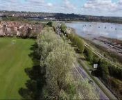 Southern Water engineers were called to the scene following a leak on April 18. Video: DJI Fly