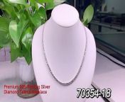 3mm 4mm 5mm Round Cubic Zirconia Tennis Chain 18K White Gold Plated Tennis Necklace for Men Diamond Chain Necklace for Women&#60;br/&#62;#KirinJewelry&#60;br/&#62;#ChainNecklace