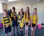 Children at Fulwell Junior School celebrate their sporting success.