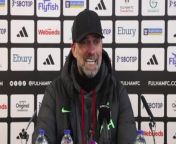 Liverpool boss Jurgen Klopp on his side&#39;s 3-1 win over Fulham which keeps their Premier League title hopes alive&#60;br/&#62;Craven Cottage, Fulham, London, UK