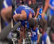 Adorable moment: Paul George celebrates Clippers win with his son from lina paul new sex
