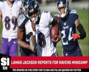 Ravens Quarterback Lamar Jackson arrives at mincamp