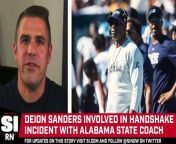 Jackson State&#39;s Deion Sanders was involved in a handshake incident with Alabama State&#39;s head coach