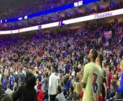 The Sixers played a T.J. McConnell tribute video during the game&#39;s first timeout.