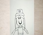 How to draw Roblox Girl Avatar from avatar xxx hen
