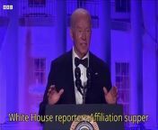 US President Joe Biden delivered his annual speech at the White House Correspondents&#60;br/&#62;Watch: Biden roasts Trump at correspondents&#39; dinner&#60;br/&#62;US President Joe Biden delivered his annual speech at the White House Correspondents&#39; Association dinner as the country readies for this year&#39;s election.&#60;br/&#62;Mr Biden used the traditionally light-hearted occasion to say he was a grown man &#92;