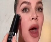 Khloe Kardashian uses a high-tech device for the sake of her skin and showed followers on Instagram how to use the handheld tool.