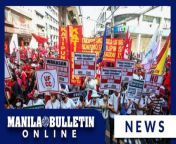 Progressive groups and other labor organizations staged massive demonstrations in Metro Manila to call for a wage hike on Labor Day, May 1. &#60;br/&#62;&#60;br/&#62;The Kilusang Mayo Uno (KMU), Workers for People&#39;s Liberation (WPL), Trade Union Congress of the Philippines (TUCP), and other militant groups gathered on España Boulevard and Recto Avenue in Manila, and Mabuhay Rotonda in Quezon City.&#60;br/&#62;&#60;br/&#62;The protesters were calling for the P150 across-the-board daily recovery increase. (MB Video by Arnold Quizol)&#60;br/&#62;&#60;br/&#62;READ MORE: https://mb.com.ph/2024/5/1/militant-groups-call-for-wage-hike-on-labor-day-protests&#60;br/&#62;