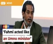 Khairy Jamaluddin says government spokesman Fahmi Fadzil is no longer the same person he was in the opposition. &#60;br/&#62;&#60;br/&#62;&#60;br/&#62;Read More: &#60;br/&#62;https://www.freemalaysiatoday.com/category/nation/2024/05/09/fahmi-acted-like-umno-minister-over-press-freedom-index-says-khairy/ &#60;br/&#62;&#60;br/&#62;Free Malaysia Today is an independent, bi-lingual news portal with a focus on Malaysian current affairs.&#60;br/&#62;&#60;br/&#62;Subscribe to our channel - http://bit.ly/2Qo08ry&#60;br/&#62;------------------------------------------------------------------------------------------------------------------------------------------------------&#60;br/&#62;Check us out at https://www.freemalaysiatoday.com&#60;br/&#62;Follow FMT on Facebook: https://bit.ly/49JJoo5&#60;br/&#62;Follow FMT on Dailymotion: https://bit.ly/2WGITHM&#60;br/&#62;Follow FMT on X: https://bit.ly/48zARSW &#60;br/&#62;Follow FMT on Instagram: https://bit.ly/48Cq76h&#60;br/&#62;Follow FMT on TikTok : https://bit.ly/3uKuQFp&#60;br/&#62;Follow FMT Berita on TikTok: https://bit.ly/48vpnQG &#60;br/&#62;Follow FMT Telegram - https://bit.ly/42VyzMX&#60;br/&#62;Follow FMT LinkedIn - https://bit.ly/42YytEb&#60;br/&#62;Follow FMT Lifestyle on Instagram: https://bit.ly/42WrsUj&#60;br/&#62;Follow FMT on WhatsApp: https://bit.ly/49GMbxW &#60;br/&#62;------------------------------------------------------------------------------------------------------------------------------------------------------&#60;br/&#62;Download FMT News App:&#60;br/&#62;Google Play – http://bit.ly/2YSuV46&#60;br/&#62;App Store – https://apple.co/2HNH7gZ&#60;br/&#62;Huawei AppGallery - https://bit.ly/2D2OpNP&#60;br/&#62;&#60;br/&#62;#FMTNews #KhairyJamaluddin #FahmiFadzil #PressFreedomIndex