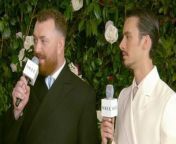 Sam Smith &amp; Christian Cowan talk about attending their first Met Gala with Gwendoline Christie and Ashley Graham, drawing inspiration from the aesthetics of the 1940&#39;s and paying tribute to queer icon Oscar Wilde.