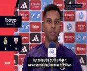 Rodrygo and Lunin express their delight for Militao, after he returned from an ACL injury during Sunday&#39;s win.