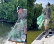 &#39;This video shows what one can achieve by working smarter and not just harder. &#60;br/&#62;&#60;br/&#62;Surfacing from Lakeland, Florida, this oddly-satisfying footage shows Kevin Brown throwing a cast net from his boat and catching a plethora of tilapia fish. &#60;br/&#62;&#60;br/&#62;&#92;