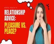 In this video, the speaker shares about men or women who seek pleasure against peace in relationship.