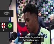 17-year-old Endrick reveals what was going through his mind after scoring the winner against England