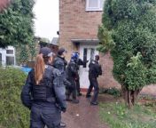 Three suspected drug dealers were arrested in Hucknall after a dawn raid by police on a property in the town