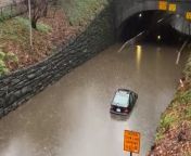 Footage filmed on Saturday (March 23) shows vehicles submerged by floodwater in Central Park, New York City.&#60;br/&#62;&#60;br/&#62;A heavy rainstorm hit New York City at the weekend causing flooding.