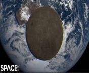 The DSCOVR satellite&#39;s Earth Polychromatic Imaging Camera (EPIC) captured the moon transit the Earth. &#60;br/&#62;&#60;br/&#62;Credit: Space.com &#124; footage courtesy: NASA EPIC Team &#124; produced &amp; edited by Steve Spaleta