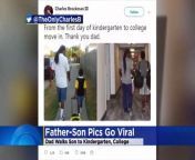 Charles Brockman III posted the photos on Twitter as a tribute to his father, Jason DeRusha reports (0:35).