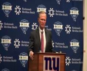Giants co-owner John Mara speaks after firing head coach Ben McAdoo and general manager Jerry Reese during a press conference on Monday, Dec. 4.