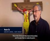 An art exhibition in Haifa has angered members of Israel’s Arab Christian community who are offended by the portrayal of a crucified Ronald McDonald.
