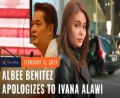 Bacolod Mayor Albee Benitez publicly apologizes to YouTuber turned model-actress Ivana Alawi over speculations they were having an affair.&#60;br/&#62;&#60;br/&#62;Full story: https://www.rappler.com/newsbreak/inside-track/bacolod-mayor-albee-benitez-apologizes-ivana-alawi-amid-noise-tokyo-encounter-february-12-2024/&#60;br/&#62;