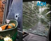 An ambulance in Ukraine has been left badly damaged after a Russian FPV drone attack. It is reported that everyone who was inside the ambulance survived.