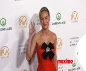 https://www.maximotv.com &#60;br/&#62;B-roll footage: Brie Larson on the black carpet at the 35th annual Producers Guild Awards on Sunday, February 25, 2024, at The Ray Dolby Ballroom, Ovation Hollywood at Hollywood and Highland in Los Angeles, California USA. This video is only available for editorial use in all media and worldwide. To ensure compliance and proper licensing of this video, please contact us. ©MaximoTV