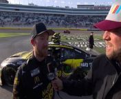 A frustrated Tyler Reddick describes the final laps battling with eventual race winner Kyle Larson at Las Vegas Motor Speedway.